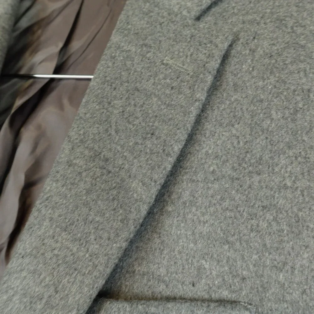 Lauren Ralph Lauren Blazer Mens 42R Silk Wool Cashmere Gray Classic Preppy